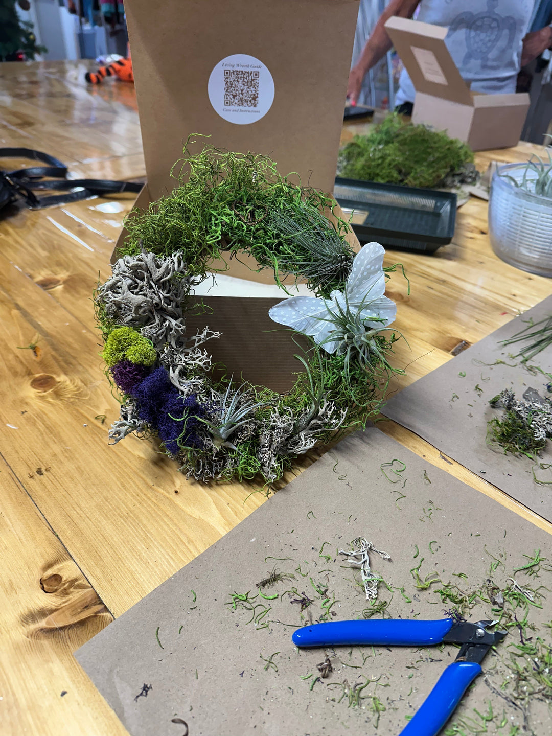 Living Wreath Workshop at Whiskey Bean Boutique