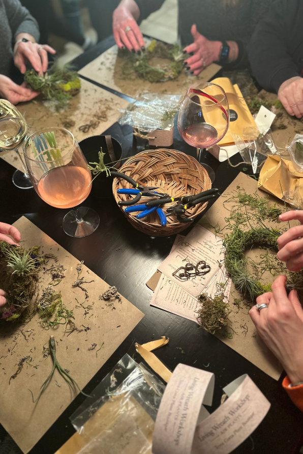Inside the First Living Wreath Workshop: An Evening of Creativity and Connection