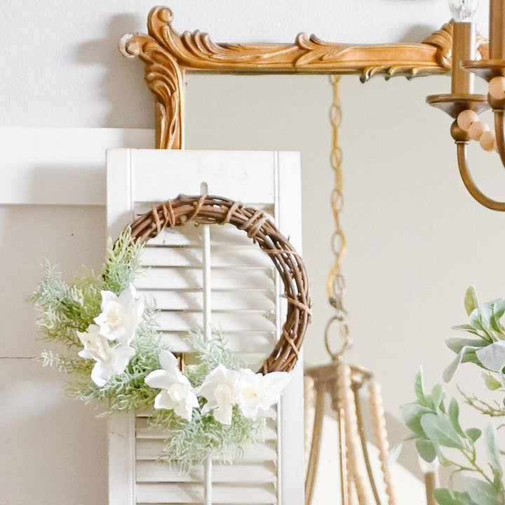 Factory Direct Craft - 8-Inch Natural Grapevine Wreath - Rustic Vine Twig Decor