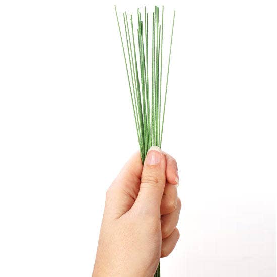 Factory Direct Craft - Green Cloth Covered Stem Floral Wire - Select Size