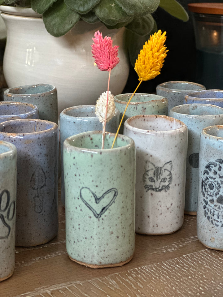 "Tiny Tumbler" Ceramic Bud Vases